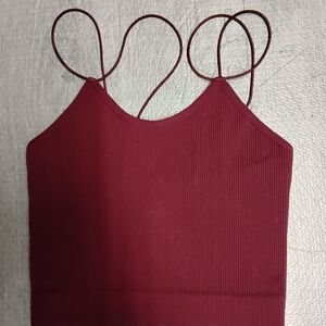 Zenana Outfitters Maroon Strappy Tank Top
